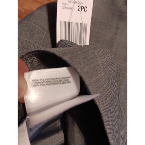 Le Suit Dress Pants Womens 12 Gray Check Straight Leg Lined Business Office NWT - Picture 8 of 8